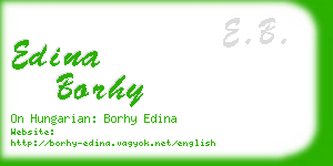 edina borhy business card